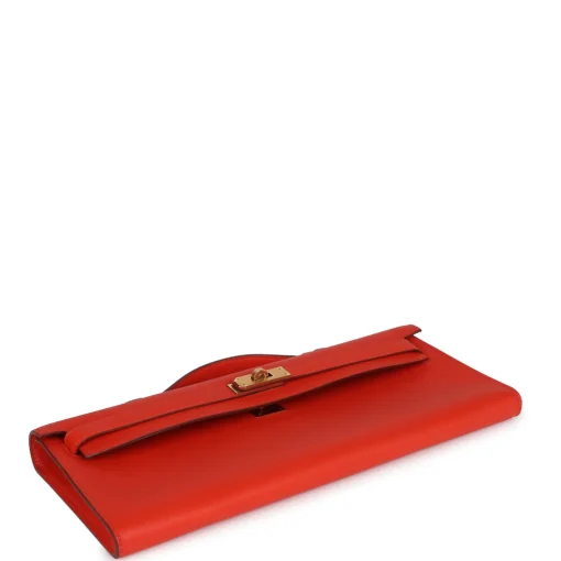 Hermès Kelly Cut Capucine Swift Gold Hardware - Image 3