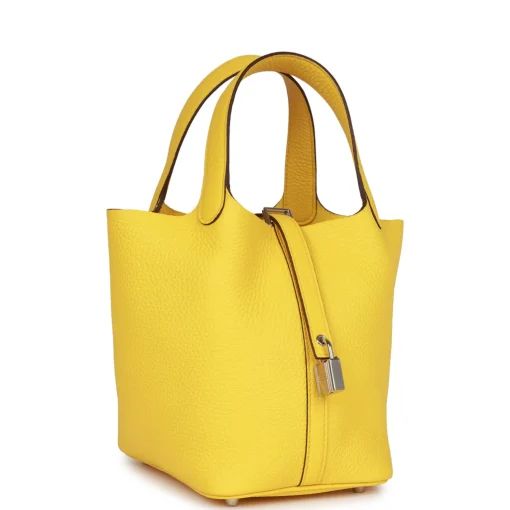 Hermès Picotin Lock 18 Jaune de Naples Clemence Palladium Hardware - Image 2