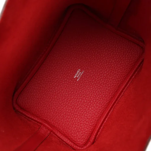 Hermès Picotin Lock 18 Vermillion Clemence Palladium Hardware - Image 3