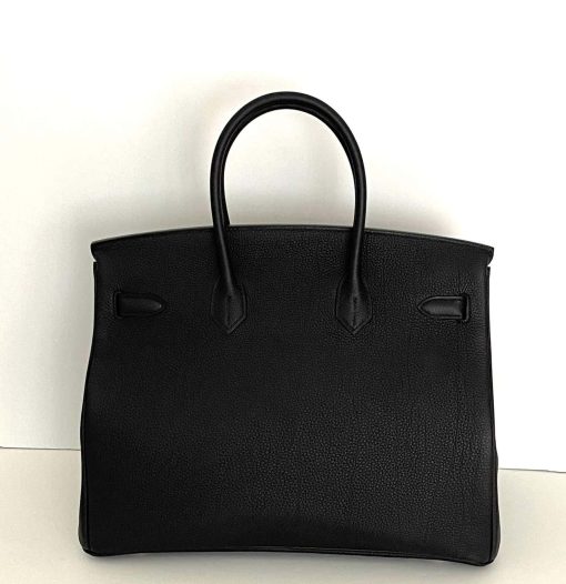 HERMES BIRKIN 35 BLACK TOGO GOLD HARDWARE - Image 4