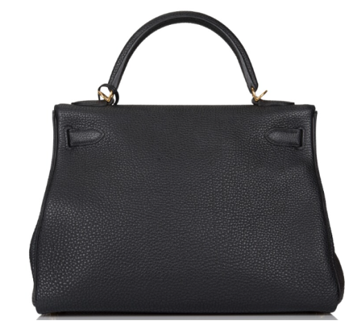 Hermes Kelly 20cm Bag In Black Clemence Leather GHW - Image 3