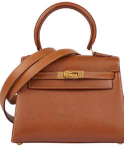 Hermes Kelly 20cm Bag In Gold Clemence Leather GHW