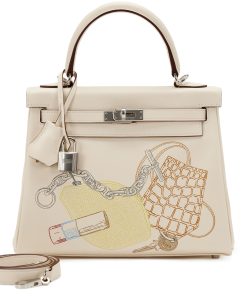 Hermes Nata Swift In and Out Kelly Retourne 25 Palladium
