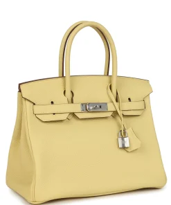 Hermès Birkin 30 Jaune Poussin Togo Palladium Hardware