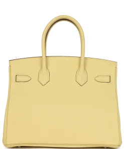 Hermès Birkin 30 Jaune Poussin Togo Palladium Hardware