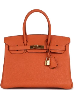 Hermès Birkin 30 Orange Togo Gold Hardware