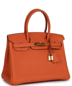 Hermès Birkin 30 Orange Togo Gold Hardware