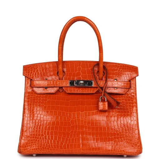 Hermès Birkin 30 Orange Shiny