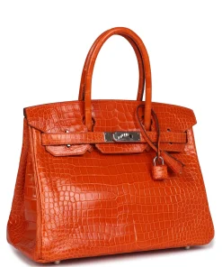 Hermès Birkin 30 Orange Shiny