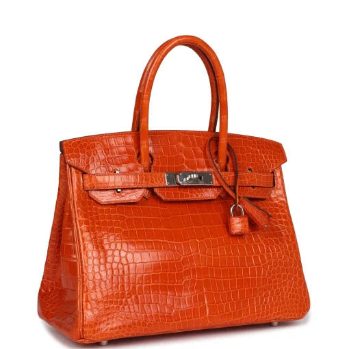Hermès Birkin 30 Orange Shiny