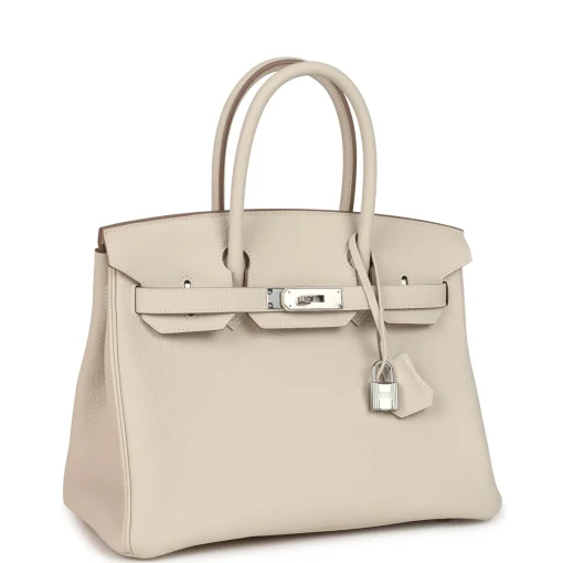 Hermes Birkin 30 Craie Togo Palladium Hardware