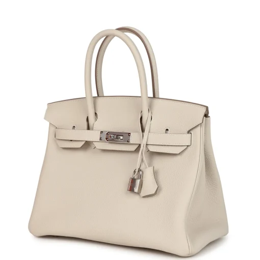 Hermes Birkin 30 Craie Togo Palladium Hardware