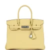 Hermès Birkin 30 Jaune Poussin Togo Palladium Hardware