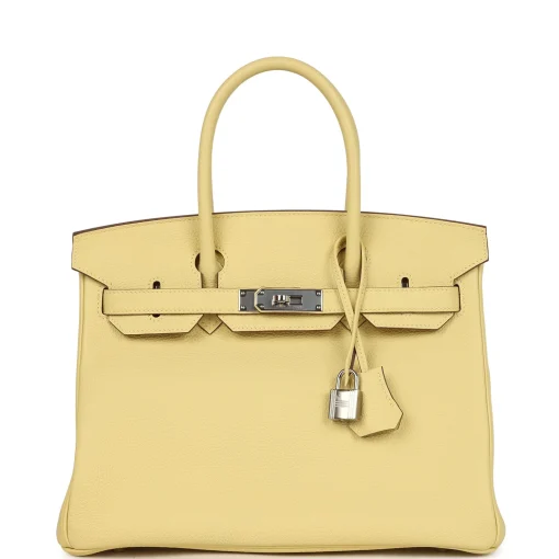 Hermès Birkin 30 Jaune Poussin Togo Palladium Hardware