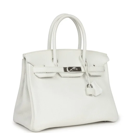Hermès Birkin 30 White Clemence Palladium Hardware