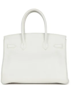 Hermès Birkin 30 White Clemence Palladium Hardware